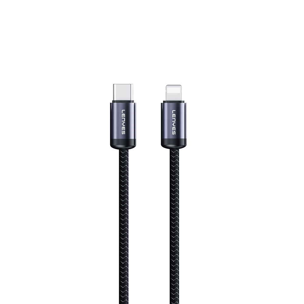 [RNZ-TA117156] Lenyes LC537 Type-C to Lightning Hızlı Şarj Özellikli Örgülü Data ve Şarj Kablosu 27W 1M