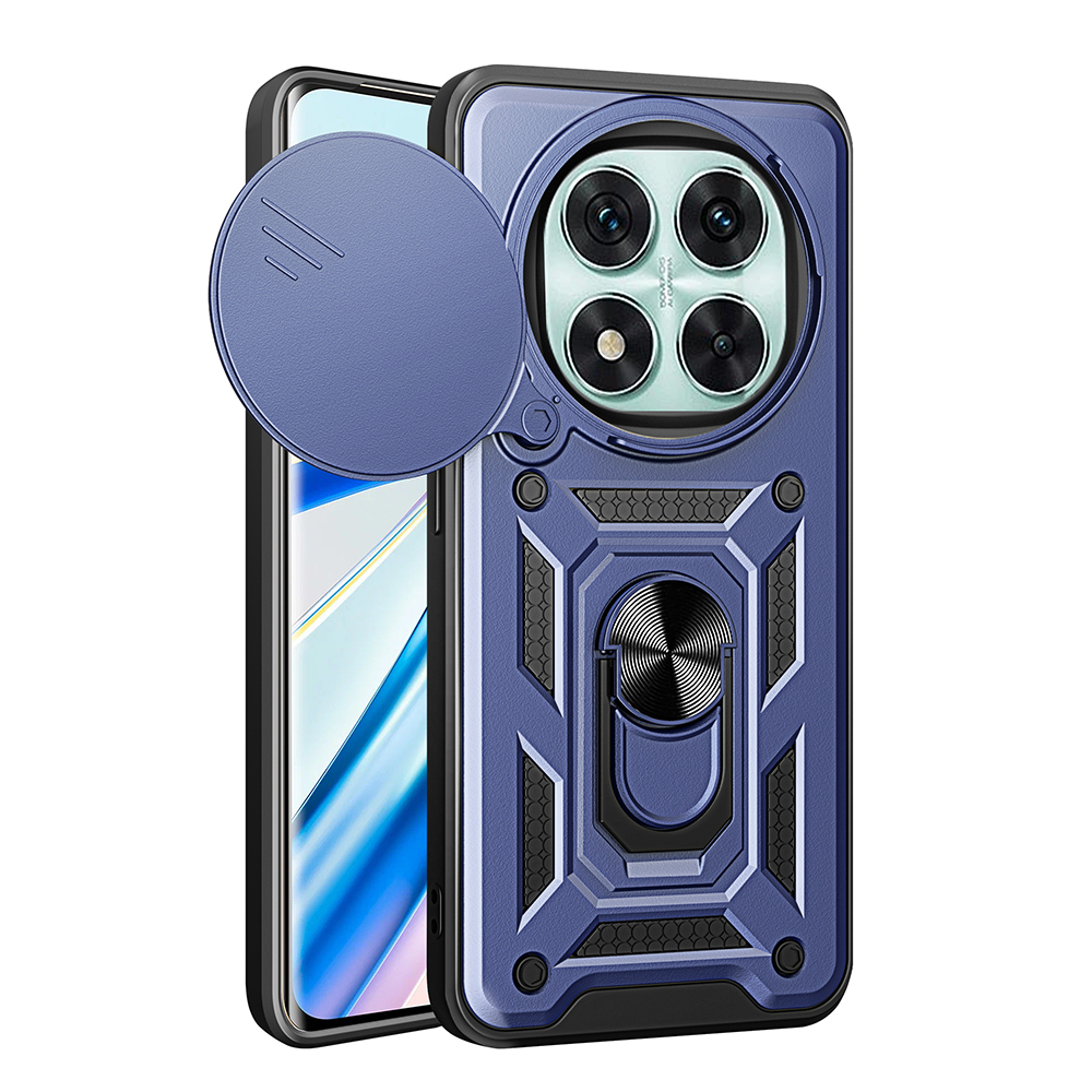 Xiaomi Redmi Note 14 Pro 5G Uyumlu Kılıf Magnetik Standlı Kamera Korumalı Zore Sürgülü Vega Kapak