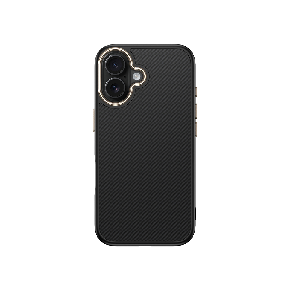 [RNZ-TA119142] Apple iPhone 16 Plus Uyumlu Kılıf M-safe Şarj Özellikli Karbon Fiber Görünümlü Zore Antina Kapak (Siyah)