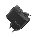 Recci RC102E GaN Teknolojili Hızlı Şarj Başlığı USB-A to Type-C PD 40W Type-C Kablolu Şarj Seti
