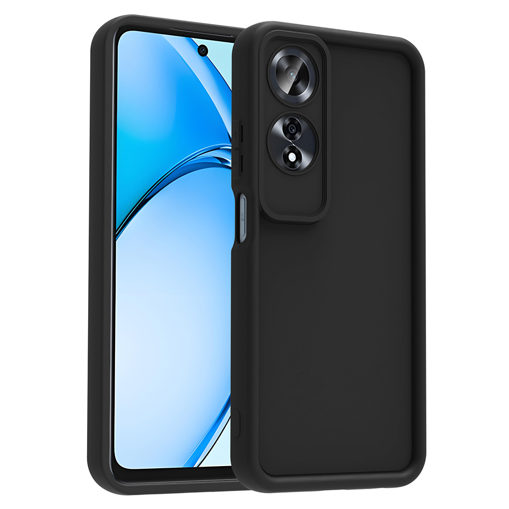 [RNZ-TA117638] Oppo A60 Uyumlu Kılıf Kamera Korumalı Zore Ananas Kapak (Siyah)