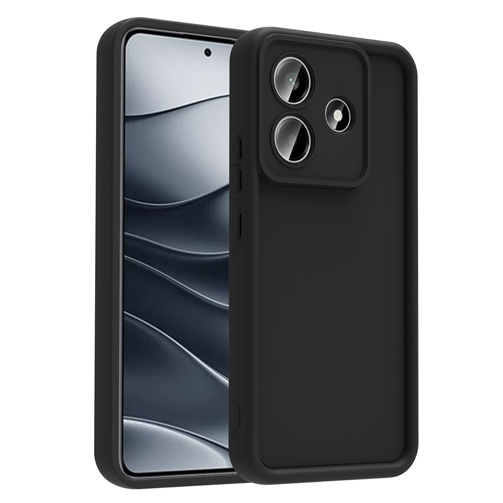 [RNZ-TA117559] Xiaomi Redmi Note 14 5G Uyumlu Kılıf Kamera Korumalı Zore Ananas Kapak (Siyah)