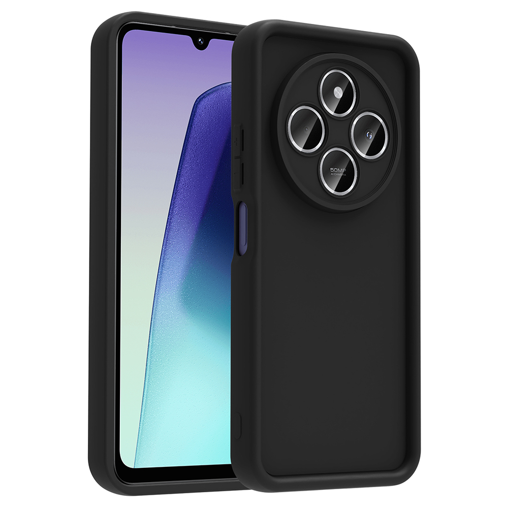 [RNZ-TA117571] Xiaomi Redmi 14C Uyumlu Kılıf Kamera Korumalı Zore Ananas Kapak (Siyah)