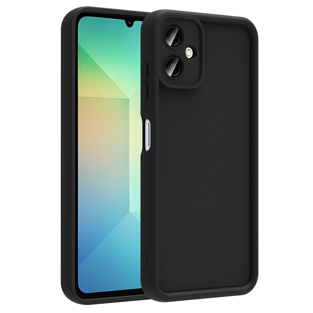 [RNZ-TA117602] Samsung Galaxy A06 Uyumlu Kılıf Kamera Korumalı Zore Ananas Kapak (Siyah)
