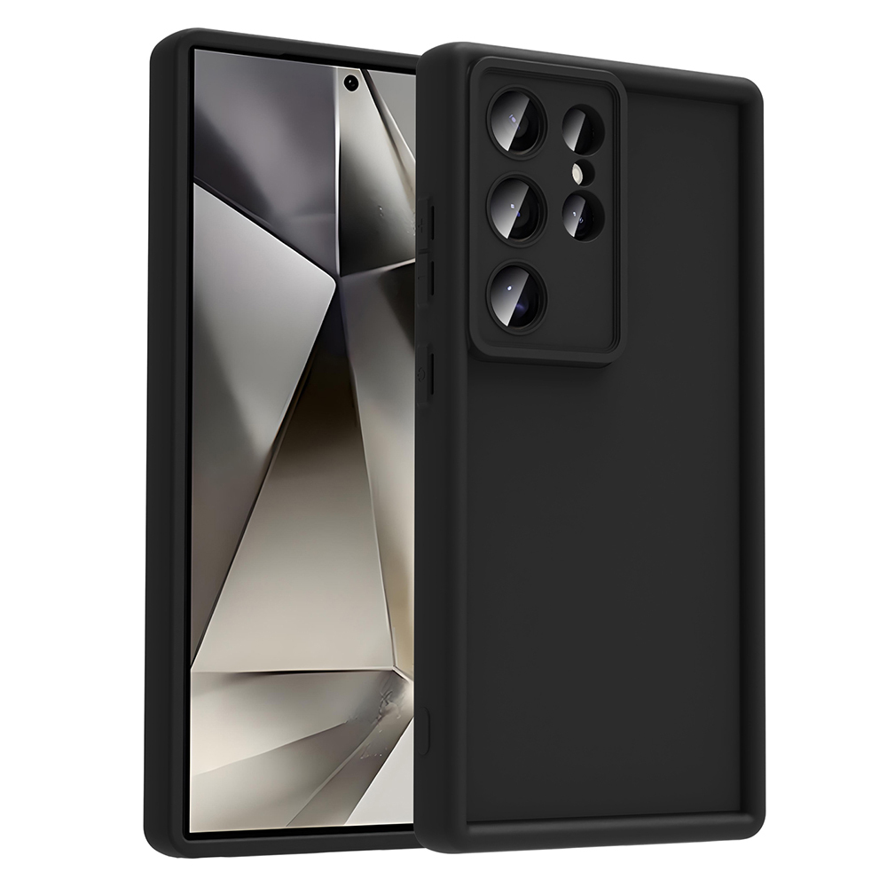 [RNZ-TA117626] Samsung Galaxy S24 Ultra Uyumlu Kılıf Kamera Korumalı Zore Ananas Kapak (Siyah)
