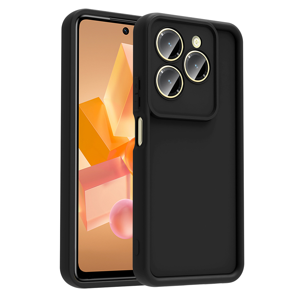 [RNZ-TA117697] Infinix Hot 40 Uyumlu Kılıf Kamera Korumalı Zore Ananas Kapak (Siyah)