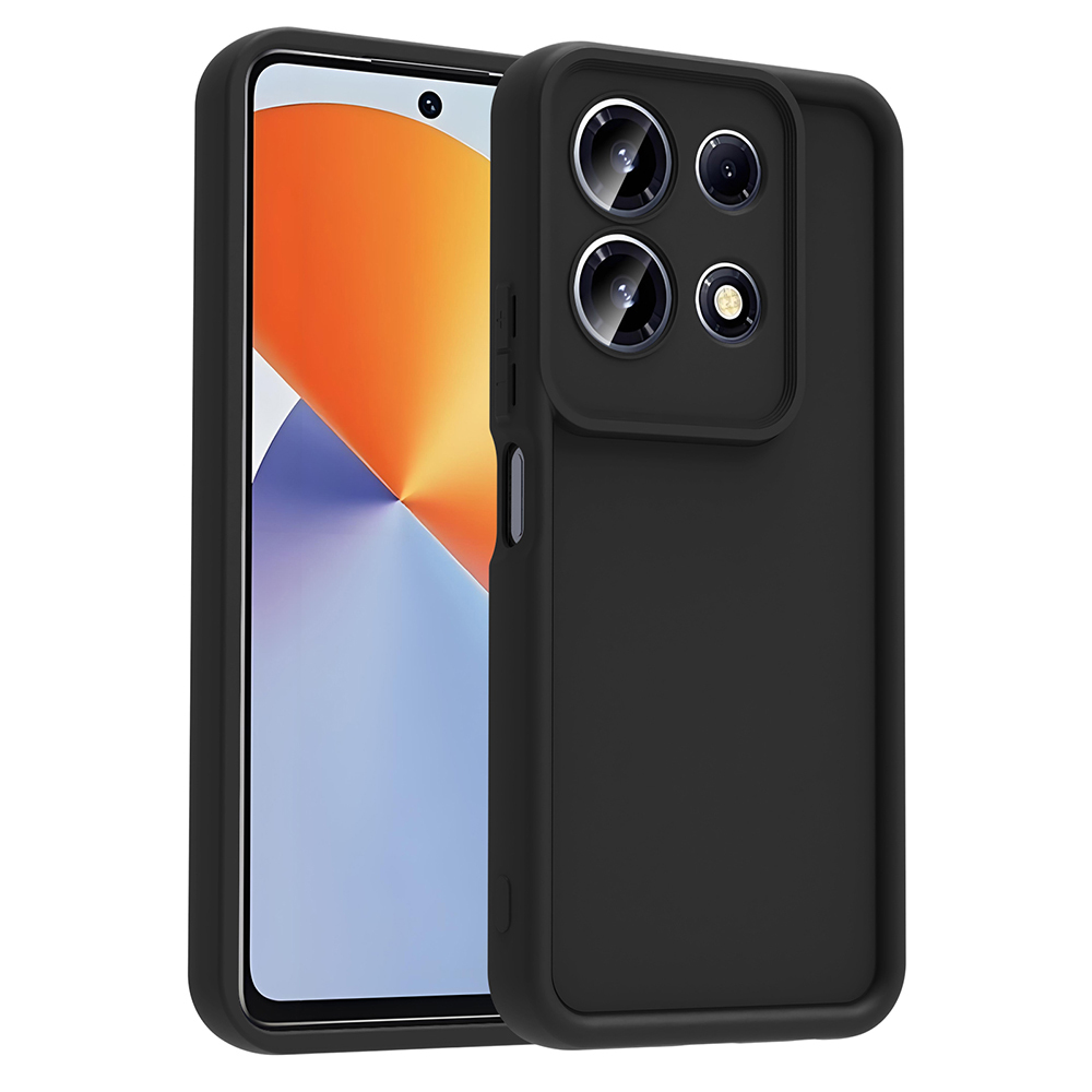 [RNZ-TA117713] Infinix Note 30 4G Uyumlu Kılıf Kamera Korumalı Zore Ananas Kapak (Siyah)