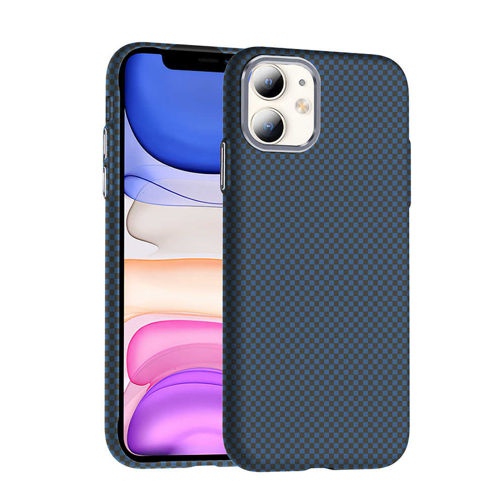 Apple iPhone 11 Uyumlu Kılıf M-safe Şarj Özellikli Karbon Fiber Görünümlü Zore Gros Kapak