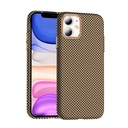 Apple iPhone 11 Uyumlu Kılıf M-safe Şarj Özellikli Karbon Fiber Görünümlü Zore Gros Kapak