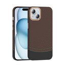 Apple iPhone 15 Uyumlu Kılıf M-safe Şarj Özellikli Karbon Fiber Görünümlü Zore Gros Kapak