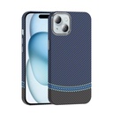 Apple iPhone 15 Uyumlu Kılıf M-safe Şarj Özellikli Karbon Fiber Görünümlü Zore Gros Kapak