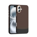 Apple iPhone 16 Uyumlu Kılıf M-safe Şarj Özellikli Karbon Fiber Görünümlü Zore Gros Kapak