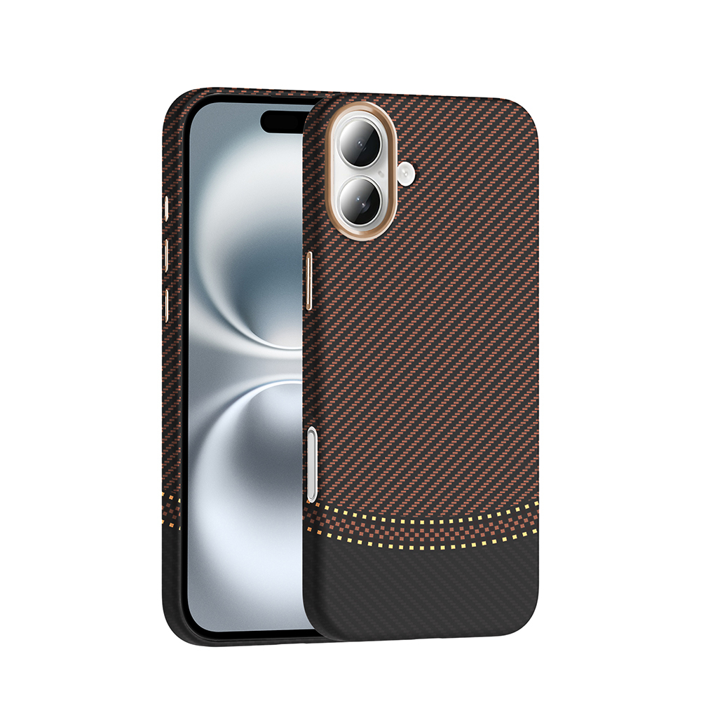 Apple iPhone 16 Plus Uyumlu Kılıf M-safe Şarj Özellikli Karbon Fiber Görünümlü Zore Gros Kapak