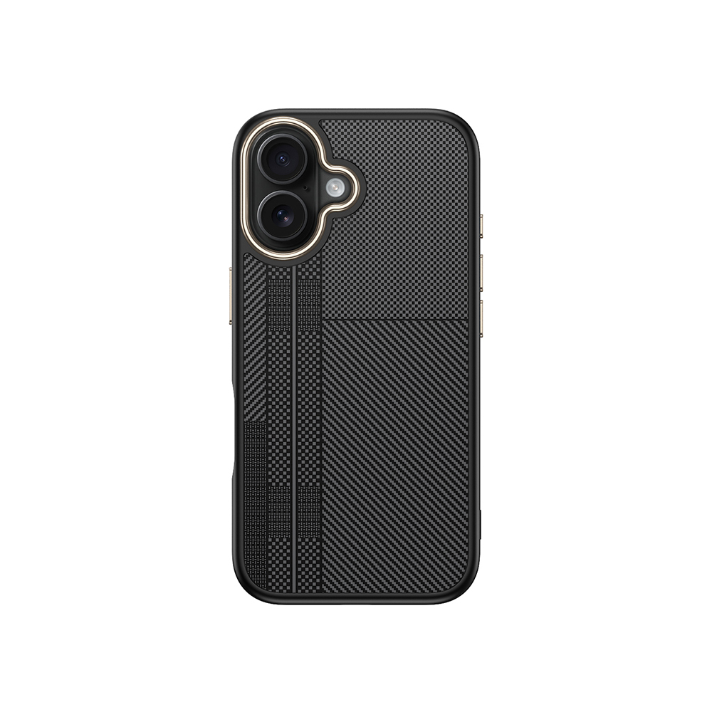 Apple iPhone 16 Uyumlu Kılıf M-safe Şarj Özellikli Karbon Fiber Görünümlü Zore Antina Kapak