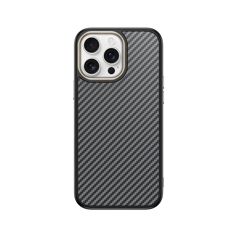 Apple iPhone 15 Pro Max Uyumlu Kılıf M-safe Şarj Özellikli Karbon Fiber Görünümlü Zore Antina Kapak