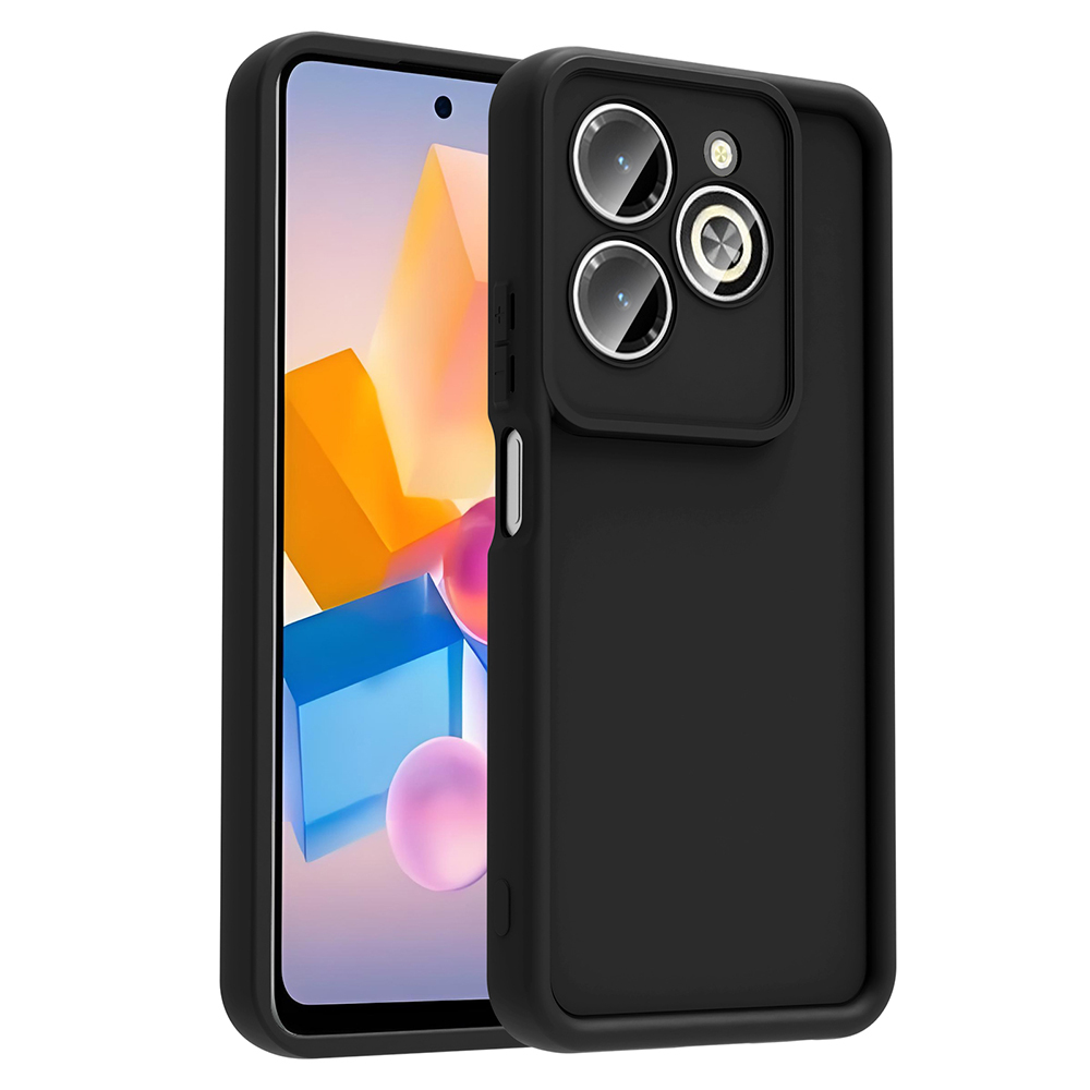 [RNZ-TA117705] Infinix Hot 40i Uyumlu Kılıf Kamera Korumalı Zore Ananas Kapak (Siyah)