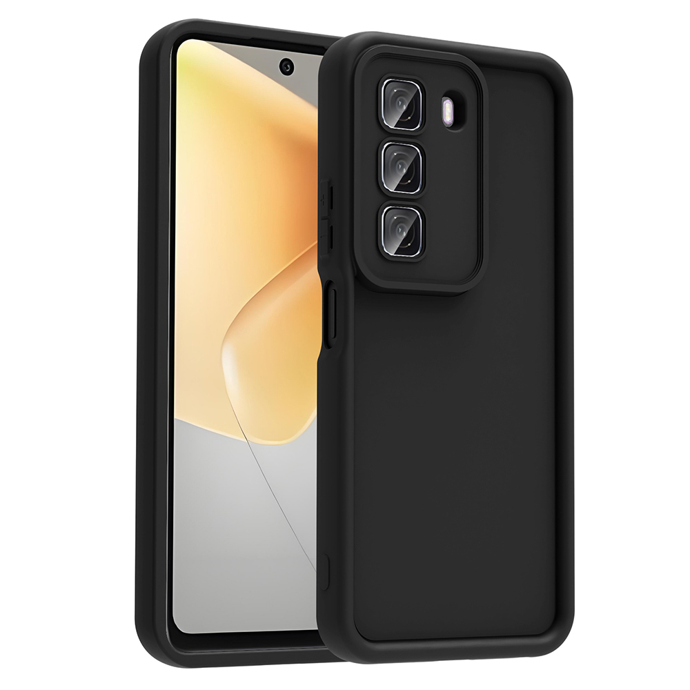 [RNZ-TA117709] Infinix Hot 50 4G Uyumlu Kılıf Kamera Korumalı Zore Ananas Kapak (Siyah)