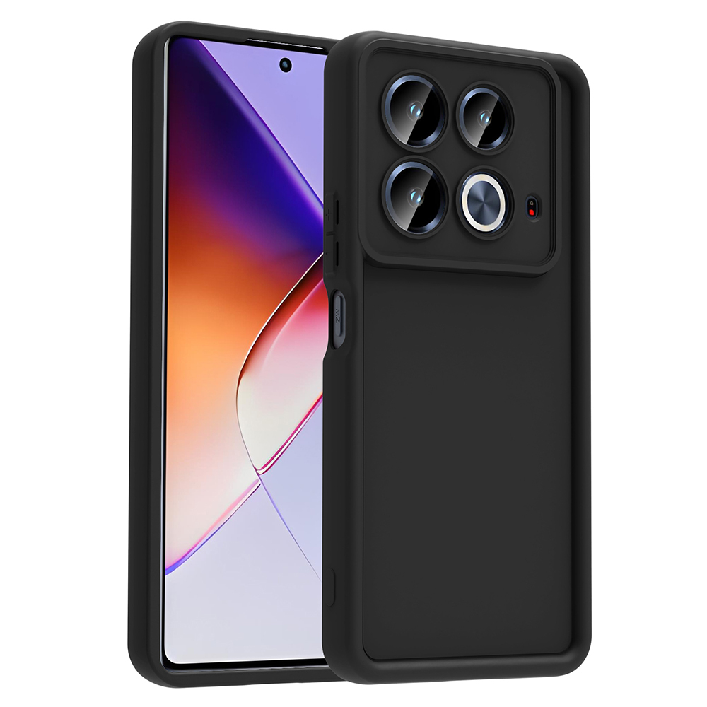 [RNZ-TA118254] Infinix Note 40 Pro Uyumlu Kılıf Kamera Korumalı Zore Ananas Kapak (Siyah)