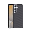 Samsung Galaxy S25 Uyumlu Kılıf M-safe Şarj Özellikli Karbon Fiber Görünümlü Zore Gros Kapak