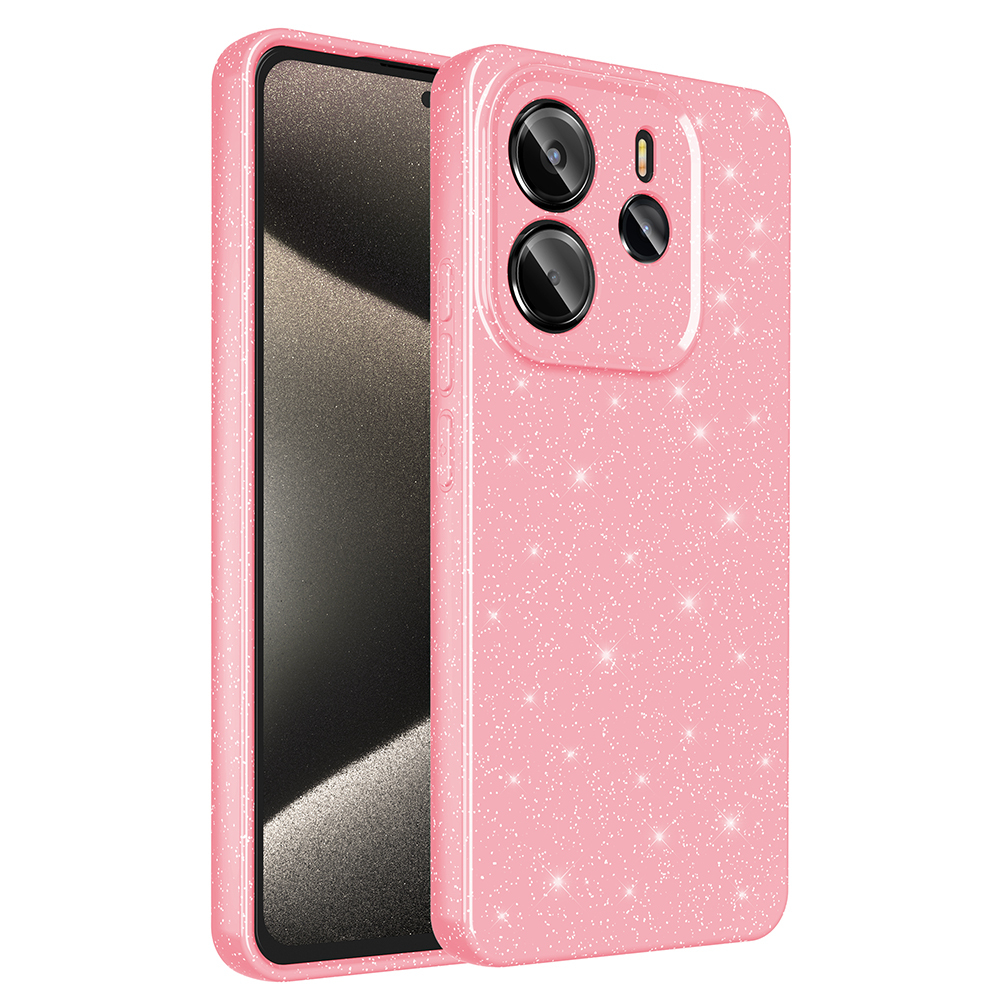 Xiaomi Redmi Note 14 Uyumlu Kılıf Kamera Korumalı Simli Lüks Zore Koton Kapak