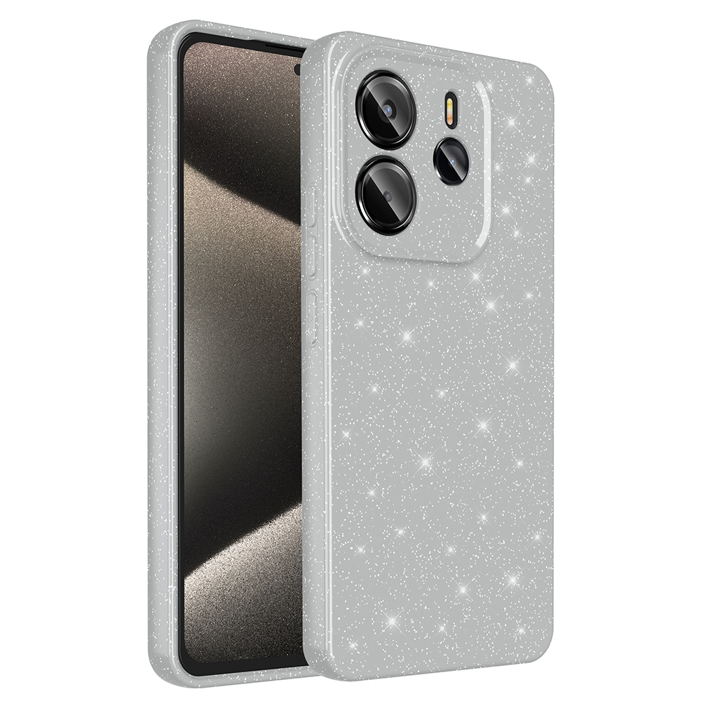 Xiaomi Redmi Note 14 5G Uyumlu Kılıf Kamera Korumalı Simli Lüks Zore Koton Kapak