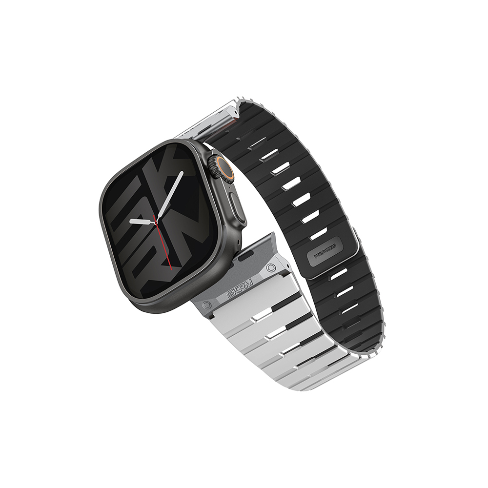Apple Watch 42mm Uyumlu Skinarma Gemini Serisi TPU Magnetik Silikon Kordon