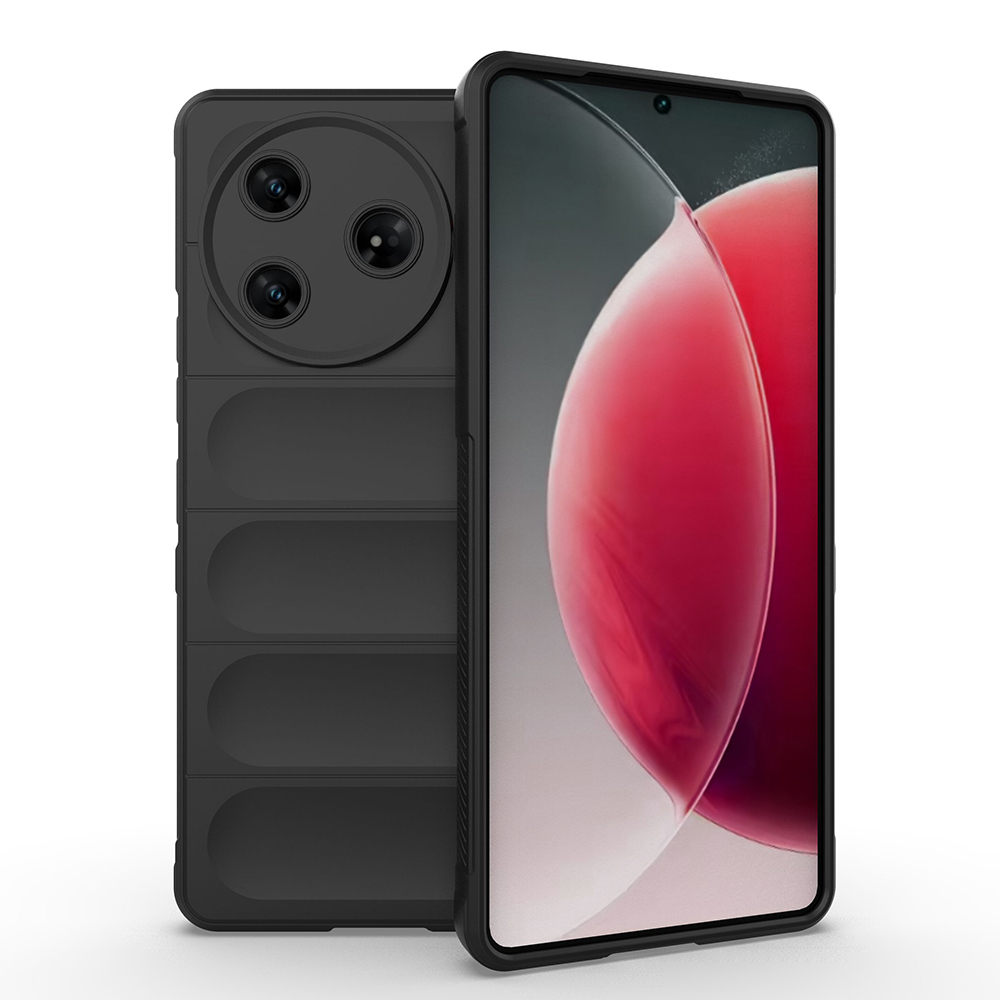 [RNZ-TA119177] Tecno Camon 30 Pro 5G Uyumlu Kılıf Esnek TPU Oyuklu Arka Yüzey Tasarımlı Zore Etnik Silikon Kapak (Siyah)