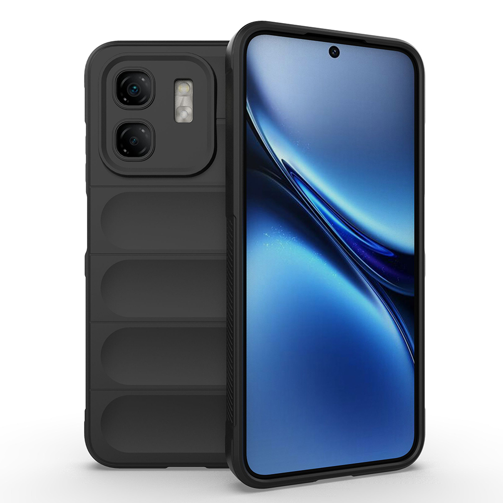 [RNZ-TA119195] Infinix Hot 50i 4G Uyumlu Kılıf Esnek TPU Oyuklu Arka Yüzey Tasarımlı Zore Etnik Silikon Kapak (Siyah)