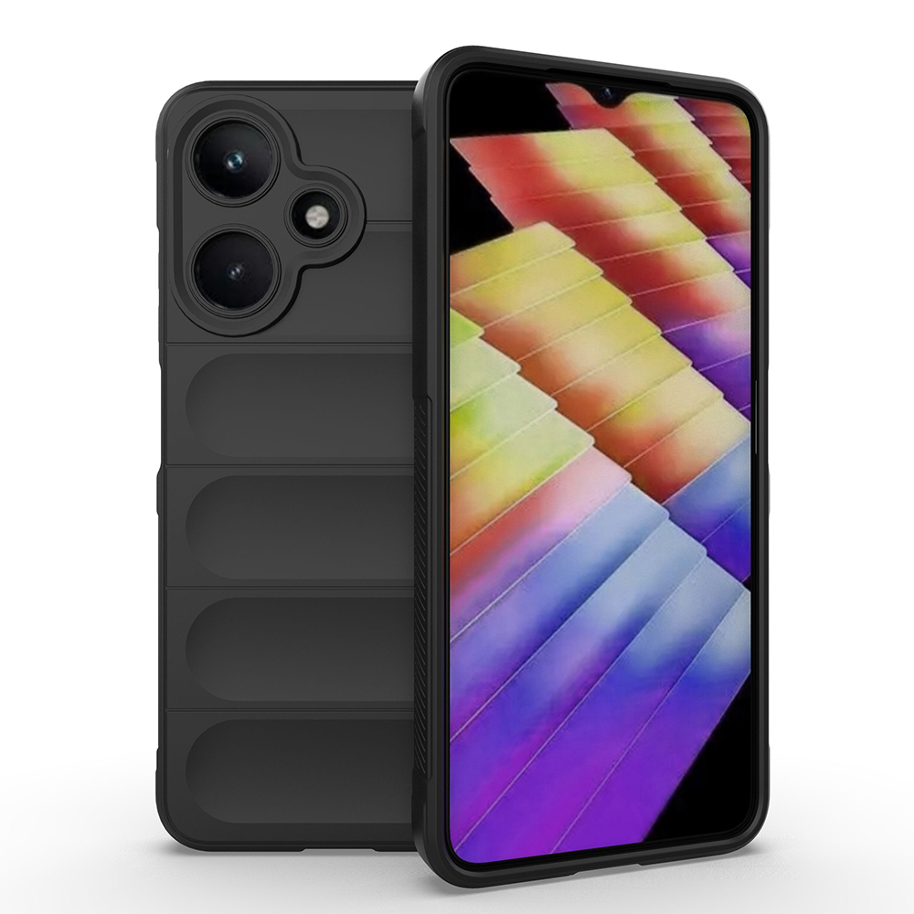 [RNZ-TA119199] Infinix Hot 30i Uyumlu Kılıf Esnek TPU Oyuklu Arka Yüzey Tasarımlı Zore Etnik Silikon Kapak (Siyah)