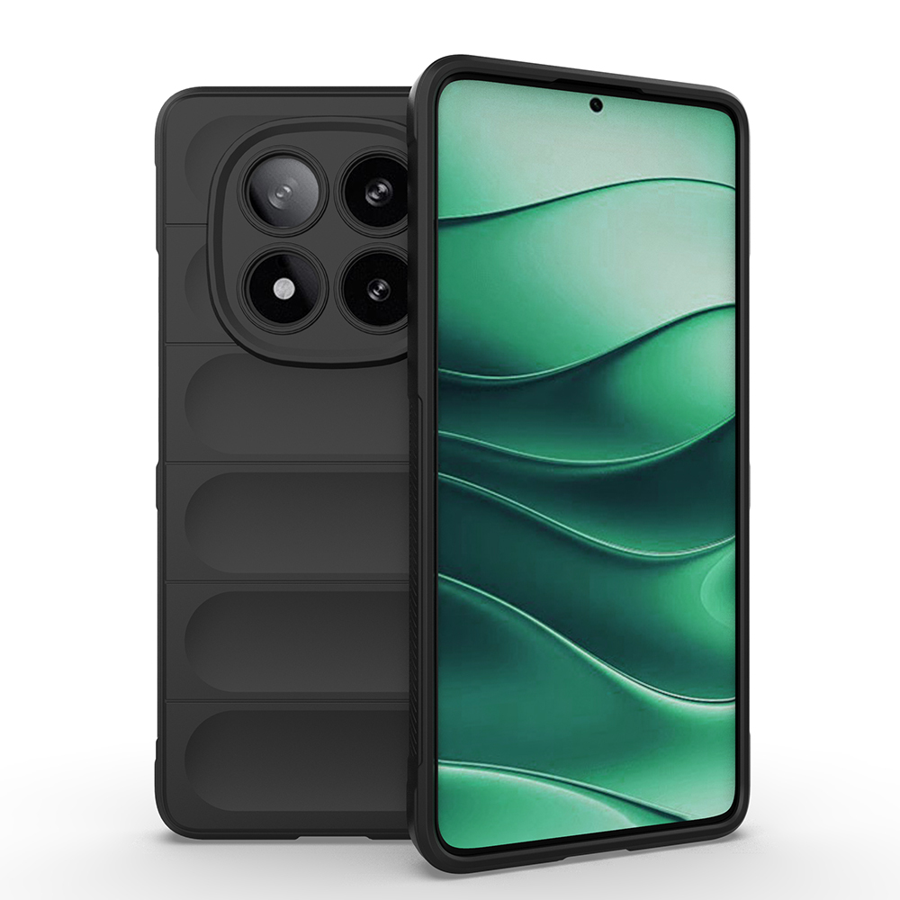 [RNZ-TA119189] Xiaomi Redmi Note 14 5G Uyumlu Kılıf Esnek TPU Oyuklu Arka Yüzey Tasarımlı Zore Etnik Silikon Kapak (Siyah)