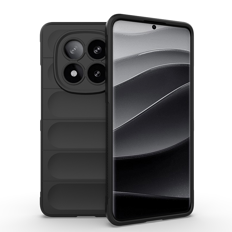 [RNZ-TA119186] Xiaomi Redmi Note 14 Pro Plus Uyumlu Kılıf Esnek TPU Oyuklu Arka Yüzey Tasarımlı Zore Etnik Silikon Kapak (Siyah)