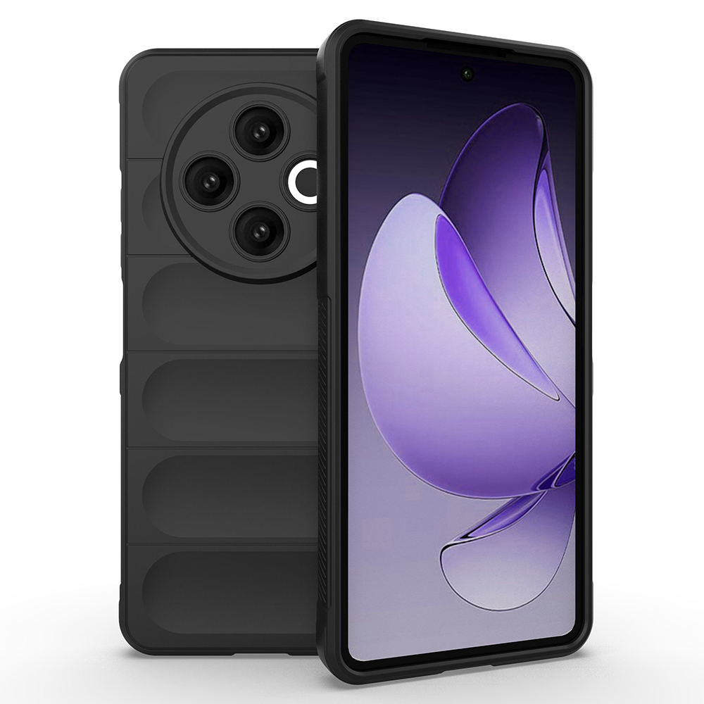 [RNZ-TA119174] Tecno Spark 30 4G Uyumlu Kılıf Esnek TPU Oyuklu Arka Yüzey Tasarımlı Zore Etnik Silikon Kapak (Siyah)