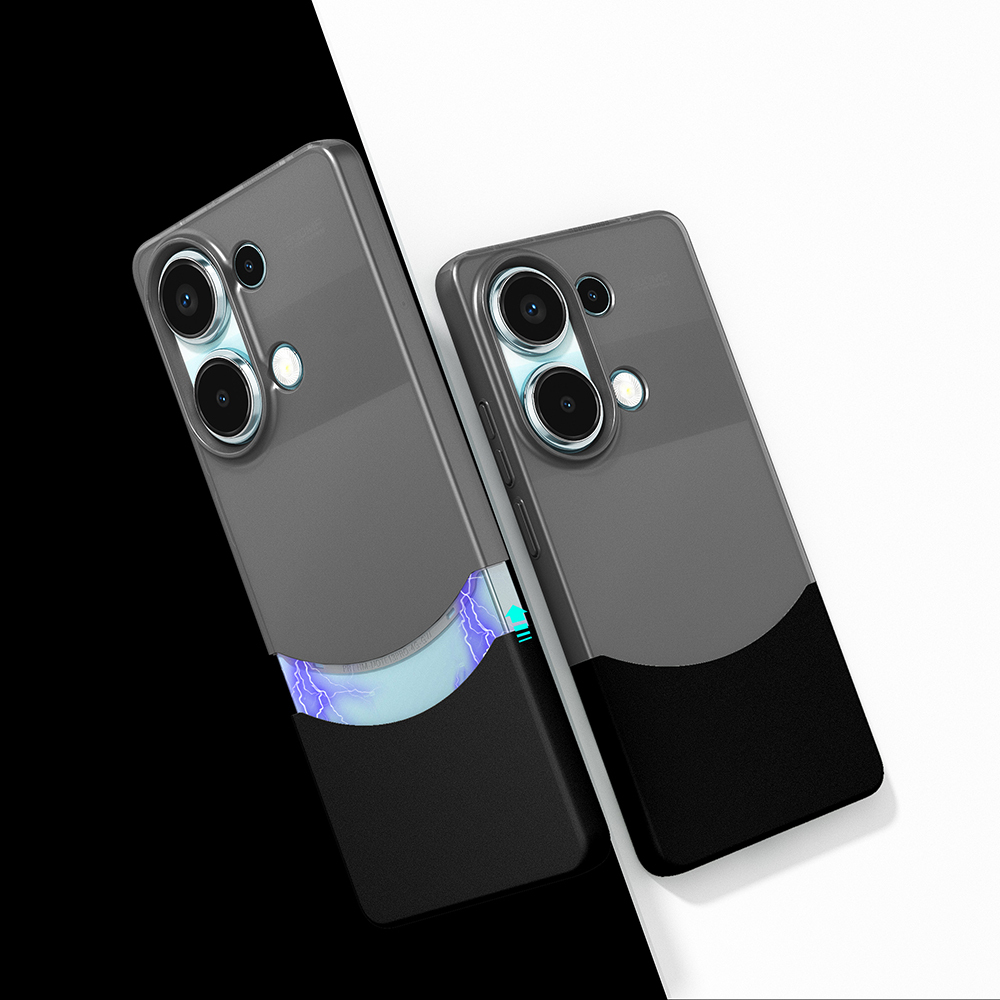 [RNZ-TA119229] Xiaomi Redmi Note 13 Pro 4G Uyumlu Kılıf Mıknatıslı Zore Duble Kapak (Siyah)