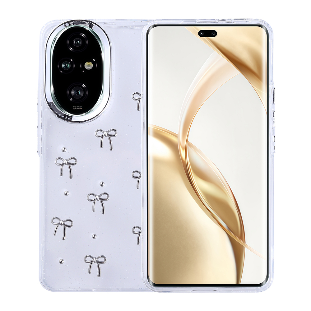 Honor 200 Pro Uyumlu Kılıf Airbag Tasarımlı Simli Şeffaf Zore Kutup Kapak