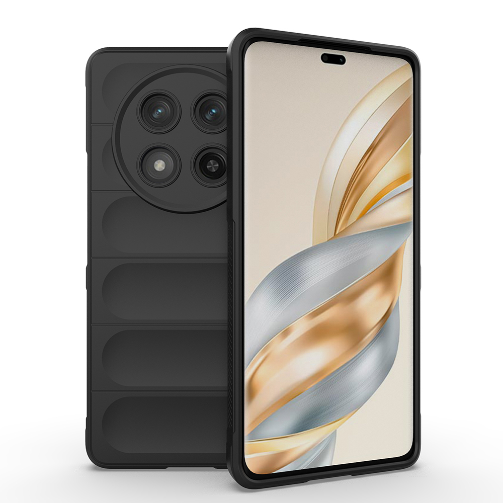 [RNZ-TA118261] Honor Magic 7 Lite Uyumlu Kılıf Esnek TPU Oyuklu Arka Yüzey Tasarımlı Zore Etnik Silikon Kapak (Siyah)
