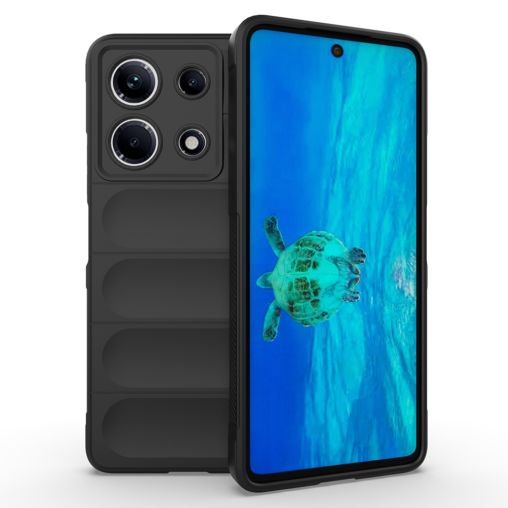 [RNZ-TA118267] Infinix Note 30 4G Uyumlu Kılıf Esnek TPU Oyuklu Arka Yüzey Tasarımlı Zore Etnik Silikon Kapak (Siyah)