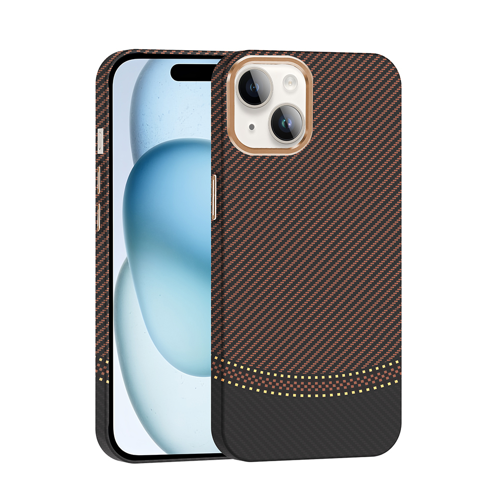 Apple iPhone 14 Uyumlu Kılıf M-safe Şarj Özellikli Karbon Fiber Görünümlü Zore Gros Kapak