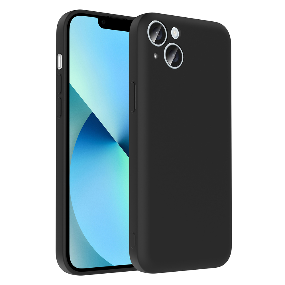 [RNZ-TA119247] Apple iPhone 13 Uyumlu Kılıf Kamera Korumalı Kartlık Hazneli Zore Vitra Kapak (Siyah)