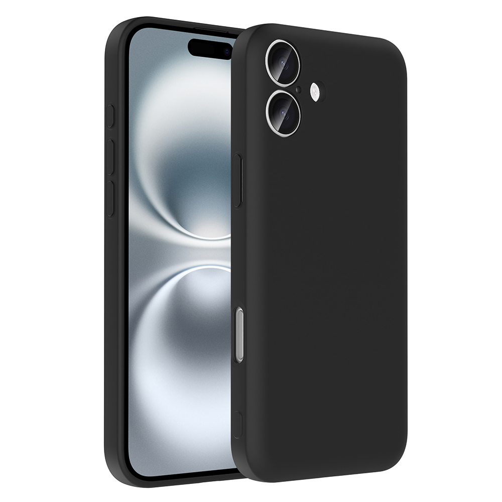 [RNZ-TA119295] Apple iPhone 16 Uyumlu Kılıf Kamera Korumalı Kartlık Hazneli Zore Vitra Kapak (Siyah)