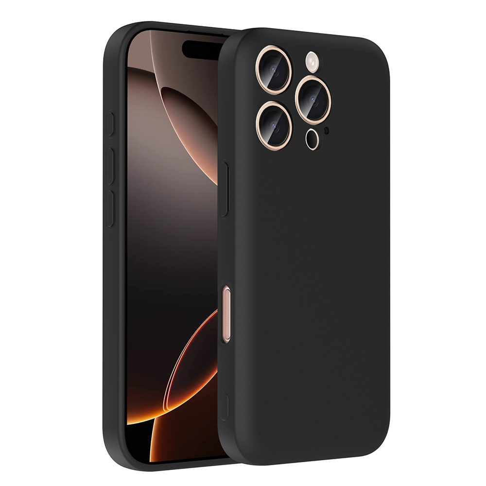 [RNZ-TA119313] Apple iPhone 16 Pro Max Uyumlu Kılıf Kamera Korumalı Kartlık Hazneli Zore Vitra Kapak (Siyah)