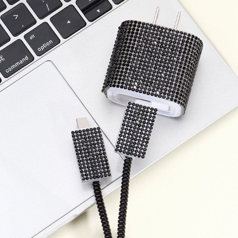 Zore Taşlı Şarj Aleti Koruyucu 4in1 Set