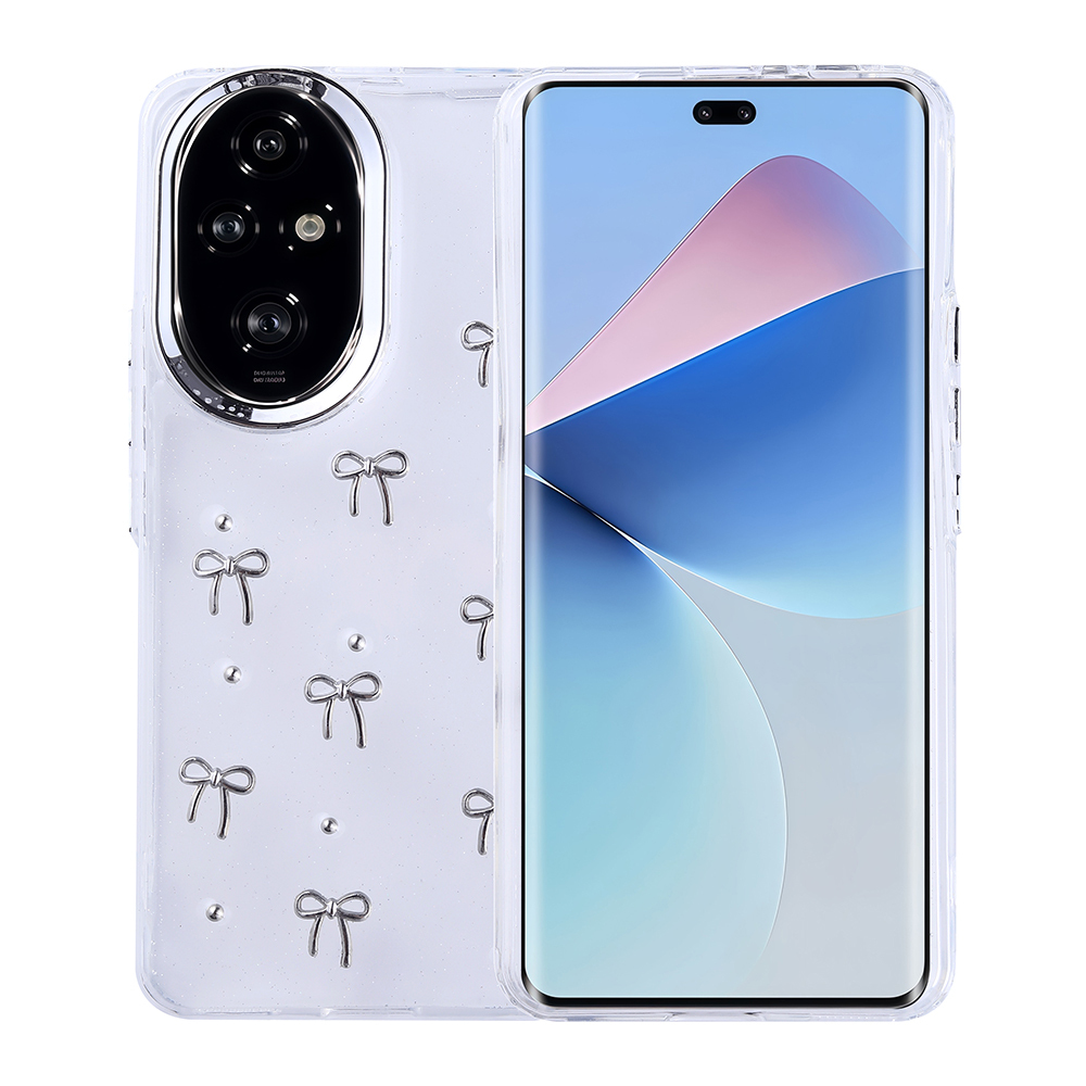 Honor 200 Uyumlu Kılıf Airbag Tasarımlı Simli Şeffaf Zore Kutup Kapak