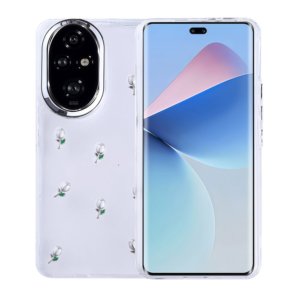 Honor 200 Uyumlu Kılıf Airbag Tasarımlı Simli Şeffaf Zore Kutup Kapak