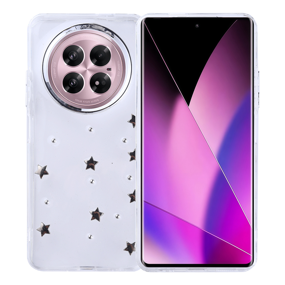 Infinix Zero 40 5G Uyumlu Kılıf Airbag Tasarımlı Simli Şeffaf Zore Kutup Kapak