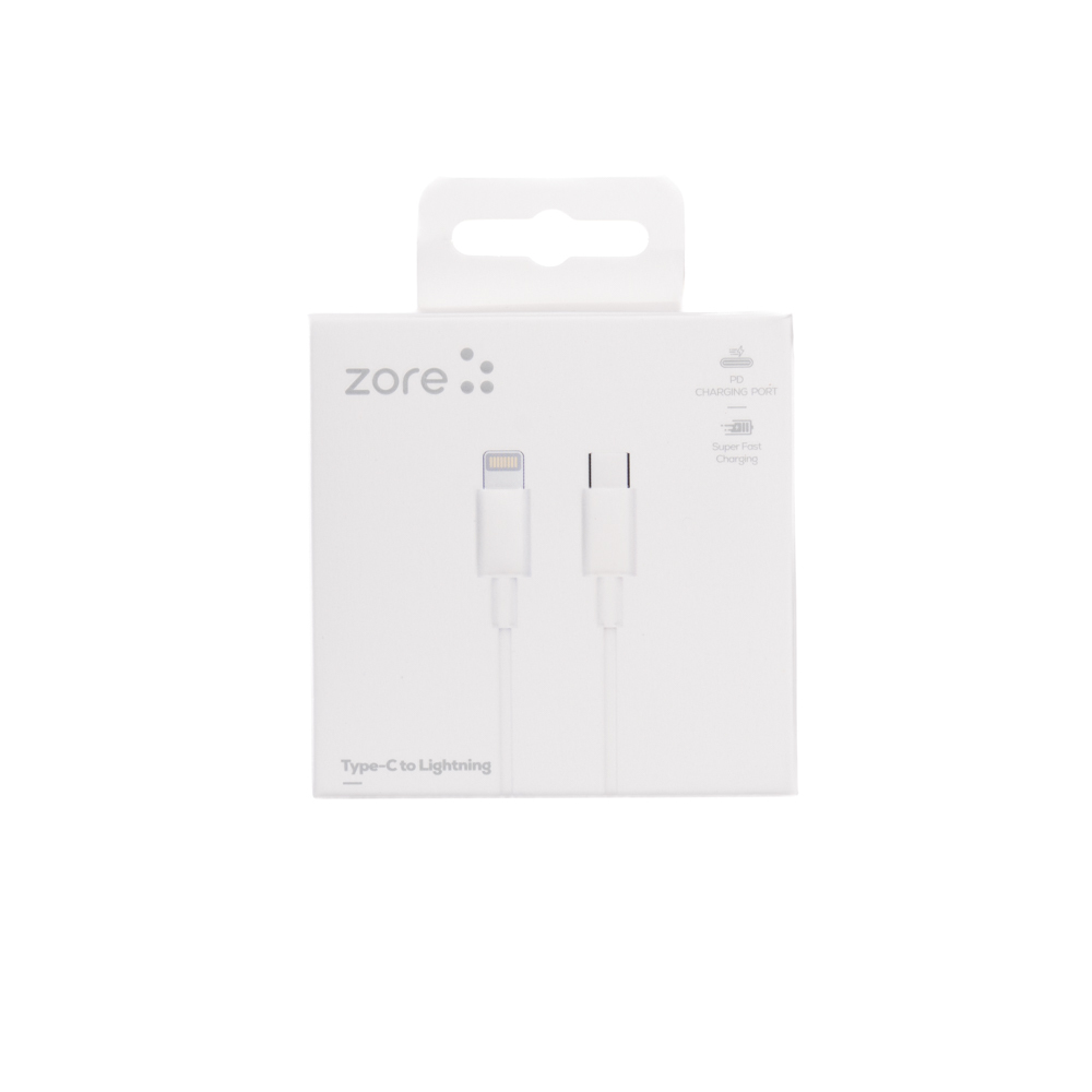 [RNZ-TA120274] Zore ZR-42 Type-C to Lightning PD Hızlı Şarj Özellikli Data ve Şarj Kablosu 1M