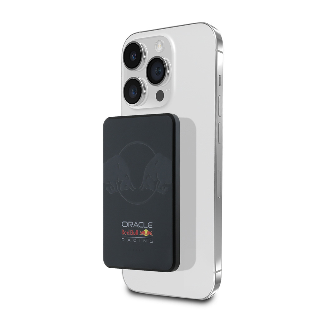 [RNZ-TA117529] Redbull Orjinal Lisanslı M-safe Şarj Özellikli Dijital LED Göstergeli Çift Boğa Baskılı Powerbank 5000mAh 15W