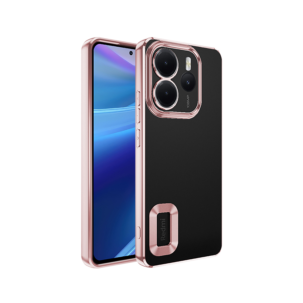 Xiaomi Redmi Note 14 4G Uyumlu Kılıf Kamera Korumalı Logo Gösteren Zore Omega Kapak