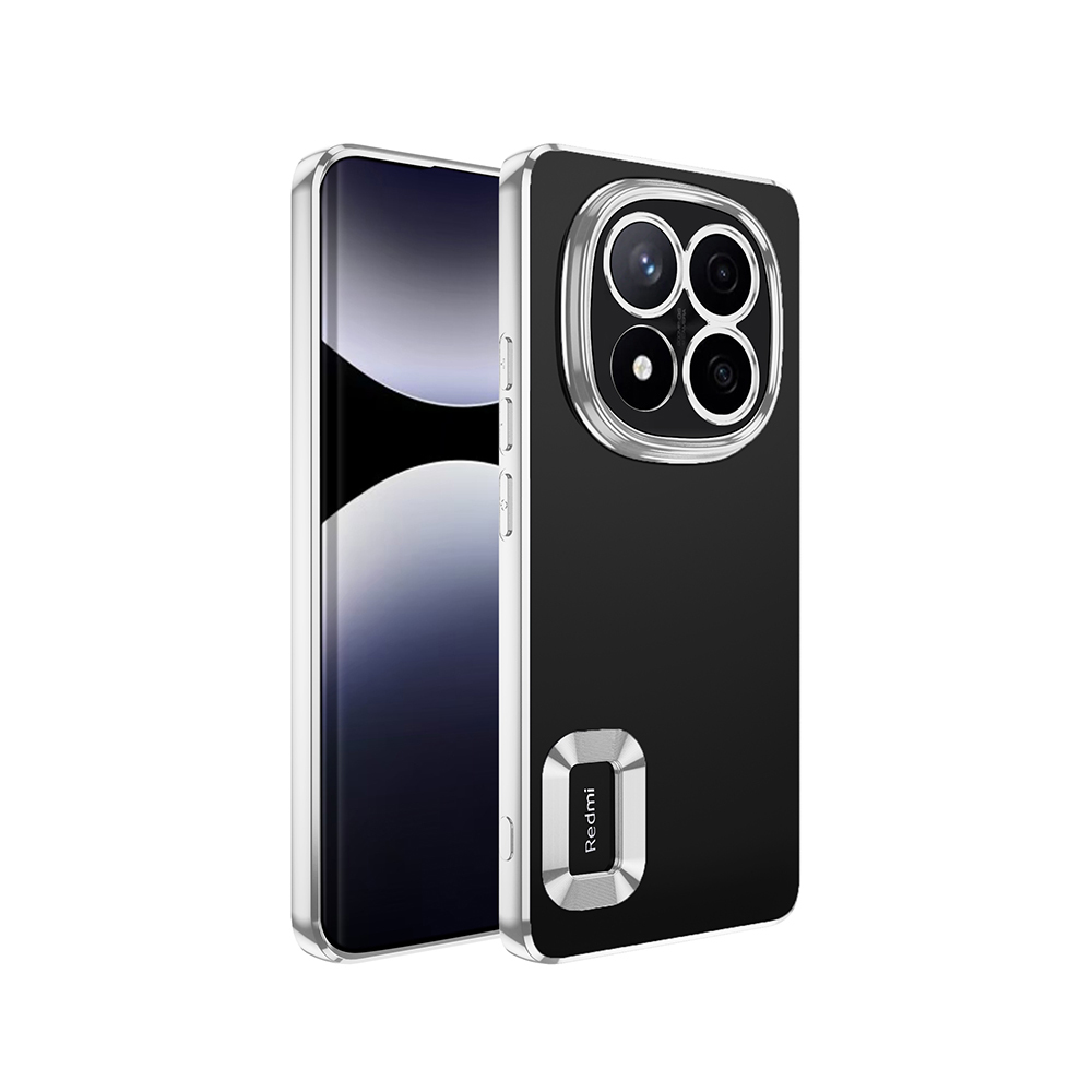 Xiaomi Redmi Note 14 Pro 5G Uyumlu Kılıf Kamera Korumalı Logo Gösteren Zore Omega Kapak