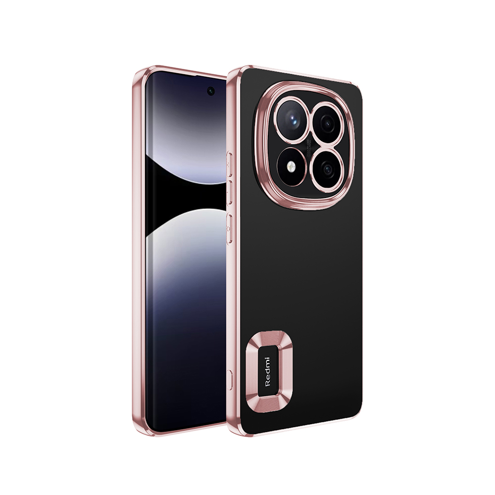 Xiaomi Redmi Note 14 Pro 5G Uyumlu Kılıf Kamera Korumalı Logo Gösteren Zore Omega Kapak