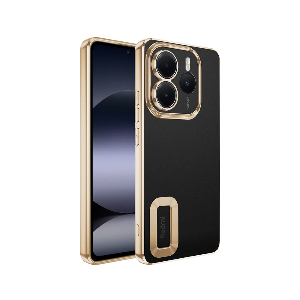 Xiaomi Redmi Note 14 5G Uyumlu Kılıf Kamera Korumalı Logo Gösteren Zore Omega Kapak